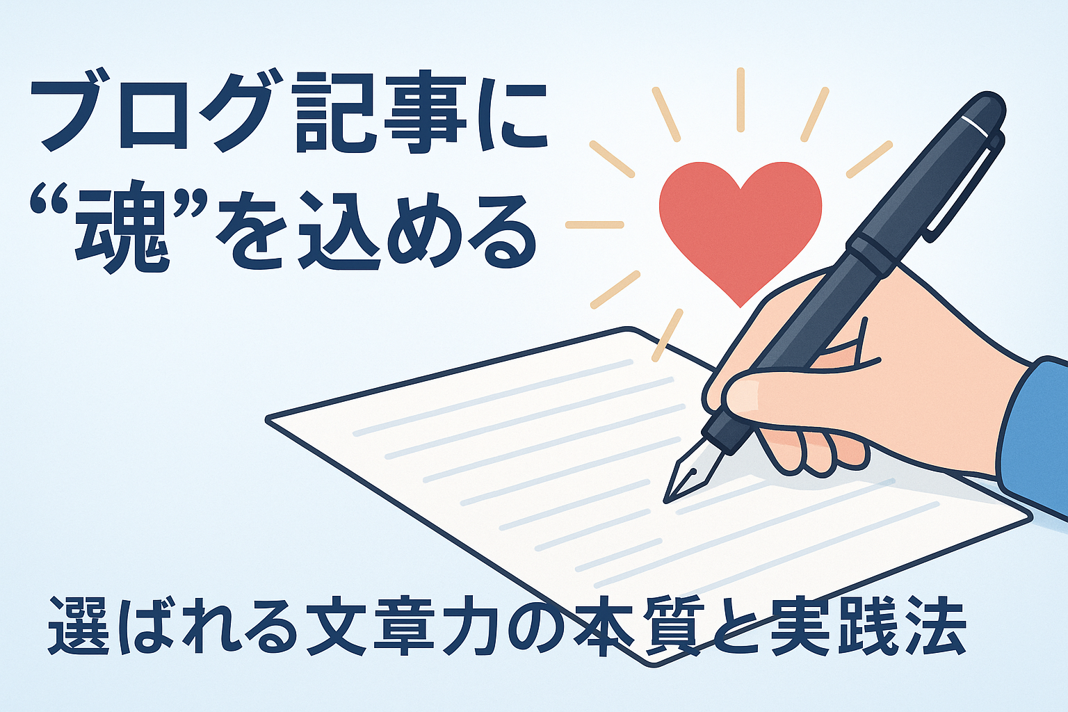 ブログ記事に“魂”を込める―選ばれる文章力の本質と実践法